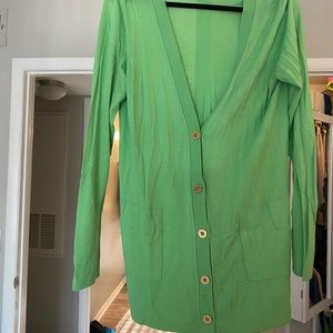 Lime Green Buttoned Sweater
